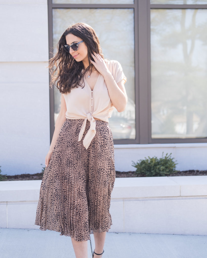 Pleated Midi Skirt – In a City Night