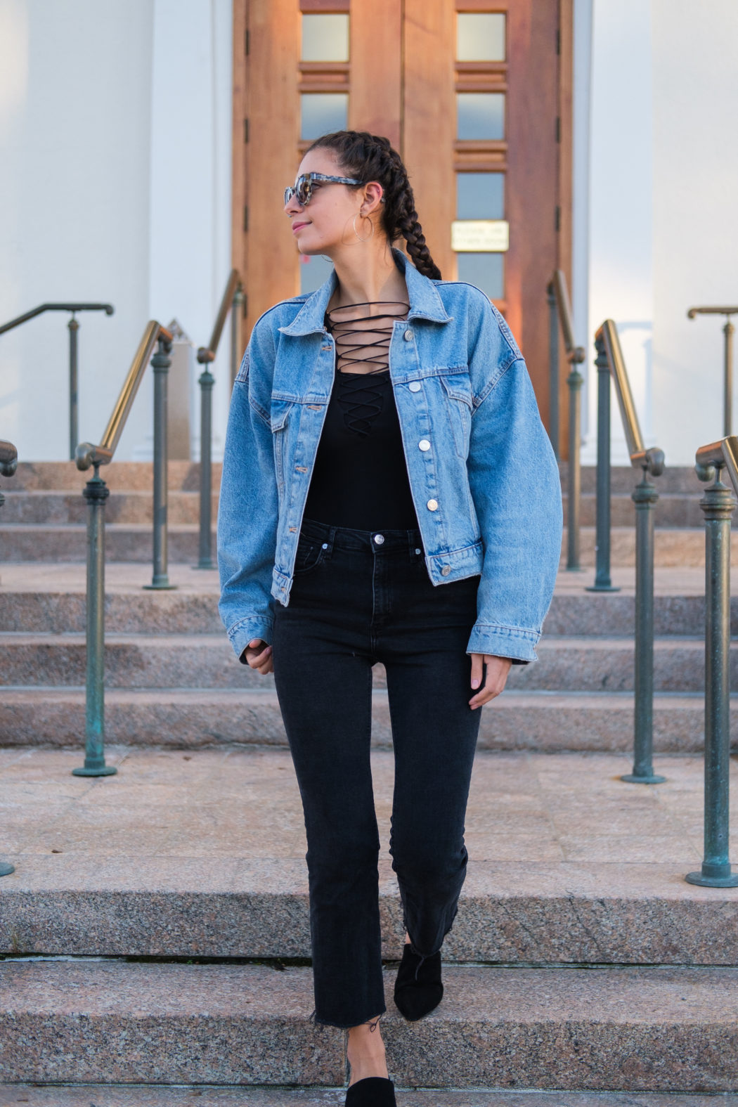 Where can I find an oversized denim jacket like this? I'm looking